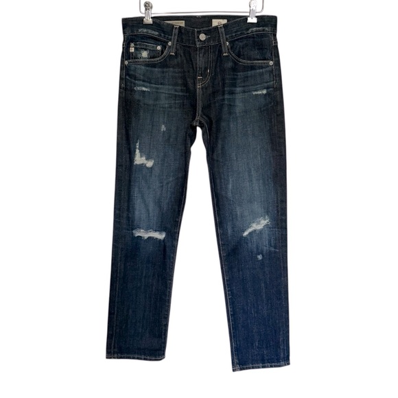 Ag Adriano Goldschmied Denim - Ag Adriano Goldschmied The Ex-Boyfriend Slouchy Slim Distressed Jeans Size 25R